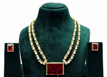 Anaya ruby kundan bridal set