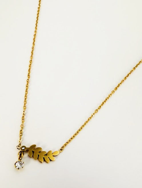 Leaf Light Charm Necklace