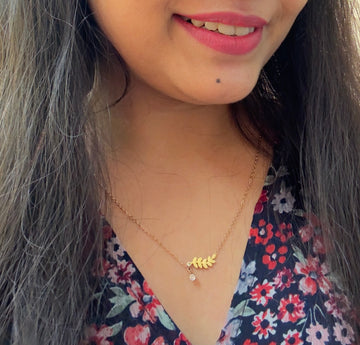 Leaf Light Charm Necklace