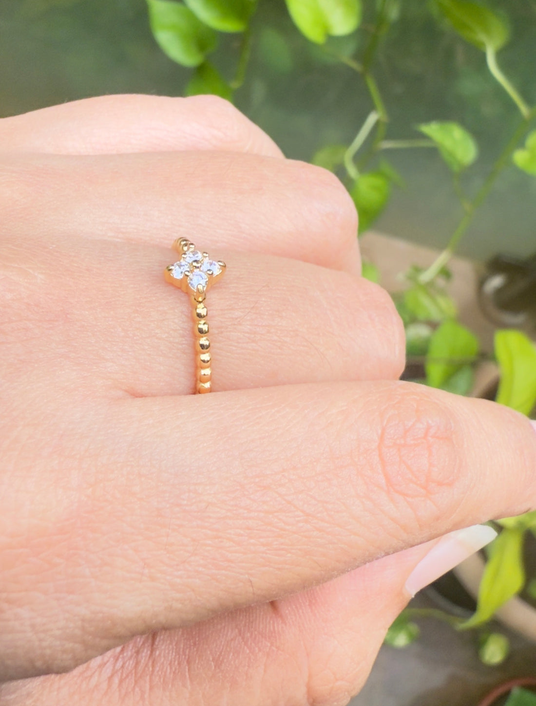 Small Solitaire Adjustable Ring