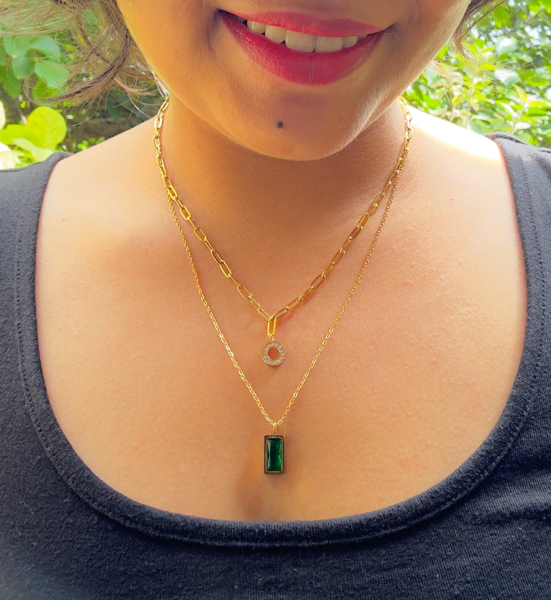 Verdant Charm Layer Necklace