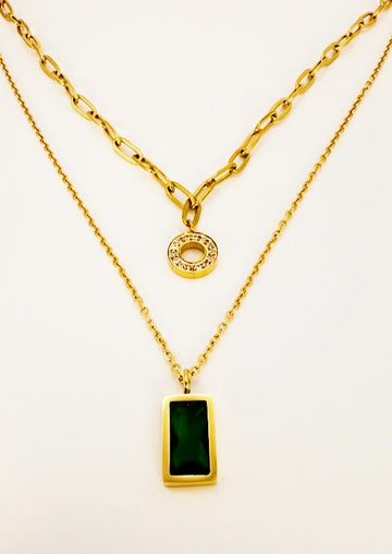 Verdant Charm Layer Necklace