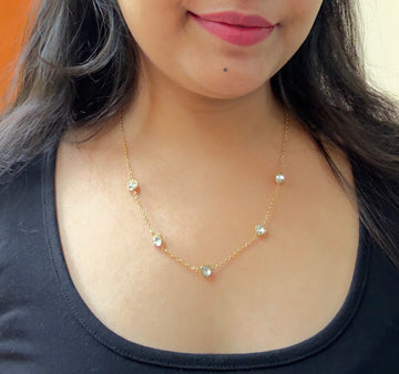 Golden Shiny heart Necklace