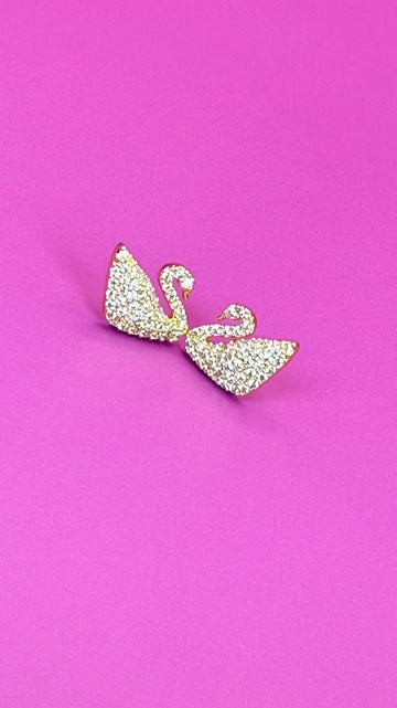Swan Charm Studs