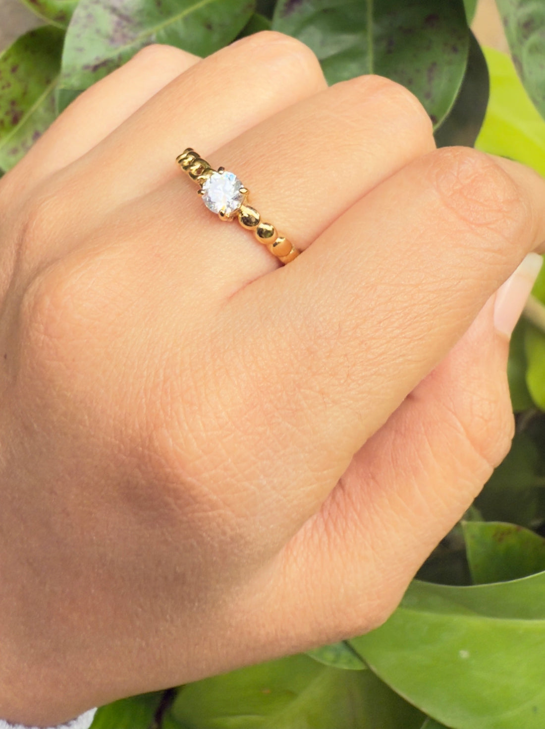 Sparkle Cubic Adjustable Ring