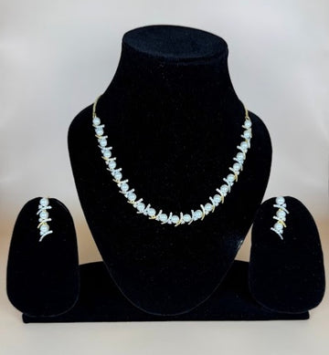 Interlaced Pearl Necklace Set