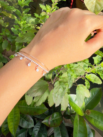 Crystal Dangle Chain Bracelet
