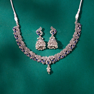 Nitya ethnic Oxidized Necklace Set