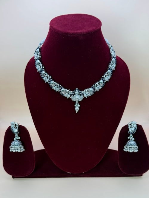 Krishvi Oxidized Necklace Set