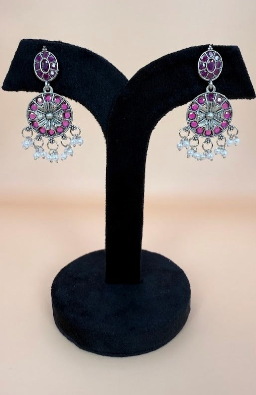Vrinda Oxidized Earrings