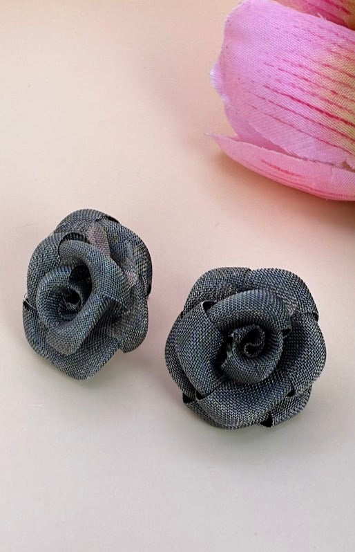 Rose Flora Oxidized Earrings