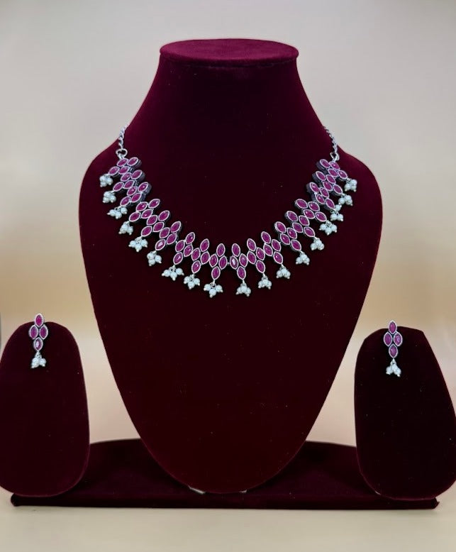 Rajvalli Oxidized Choker Set