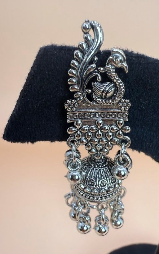 Ethnic Peacock Oxidized Earrings