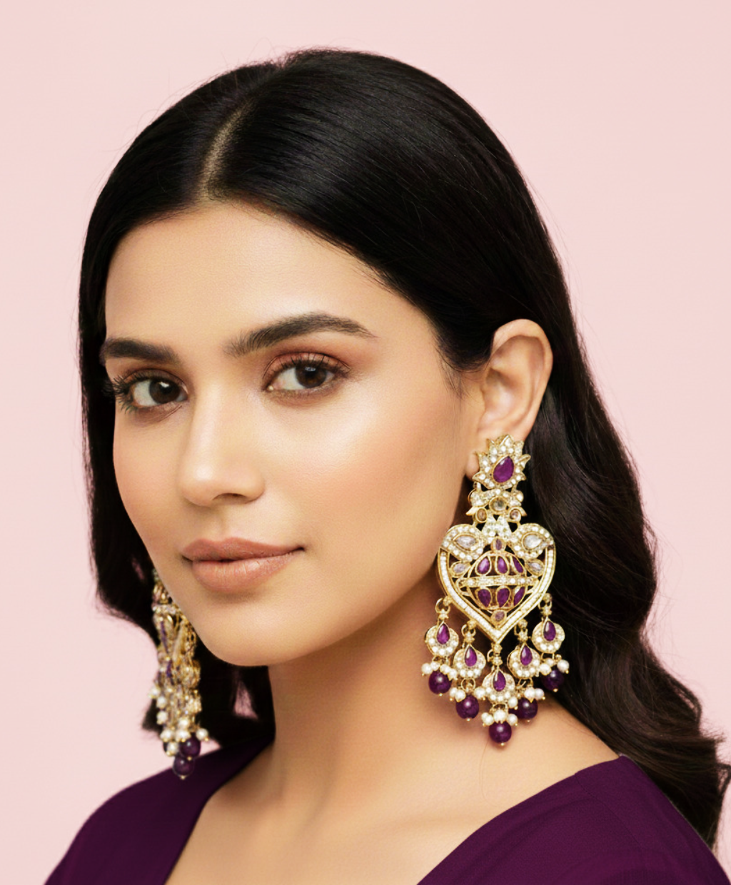 Mayra Kundan Pearl Earrings