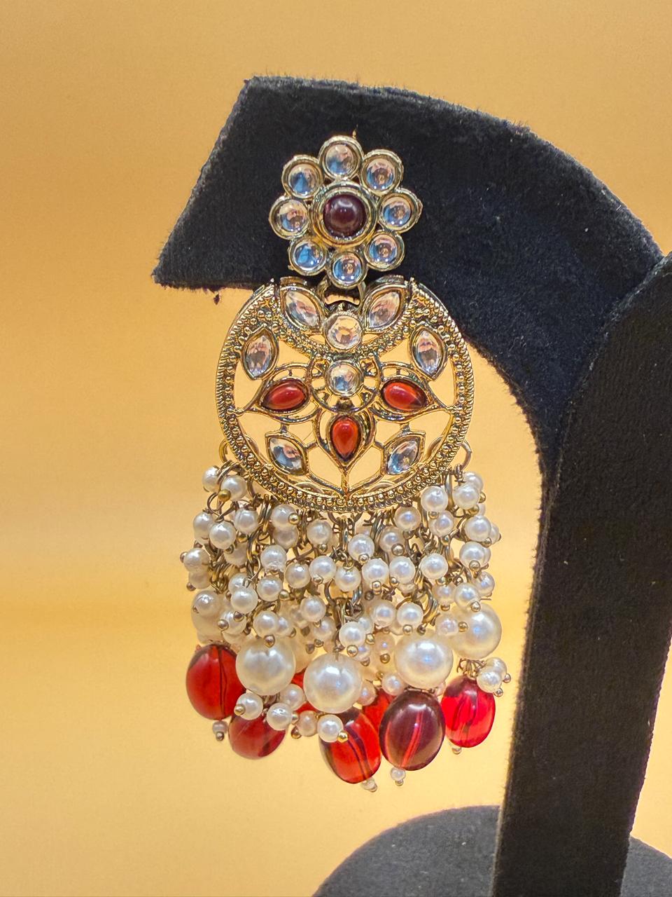 Pari Moissanite Pearl Earrings