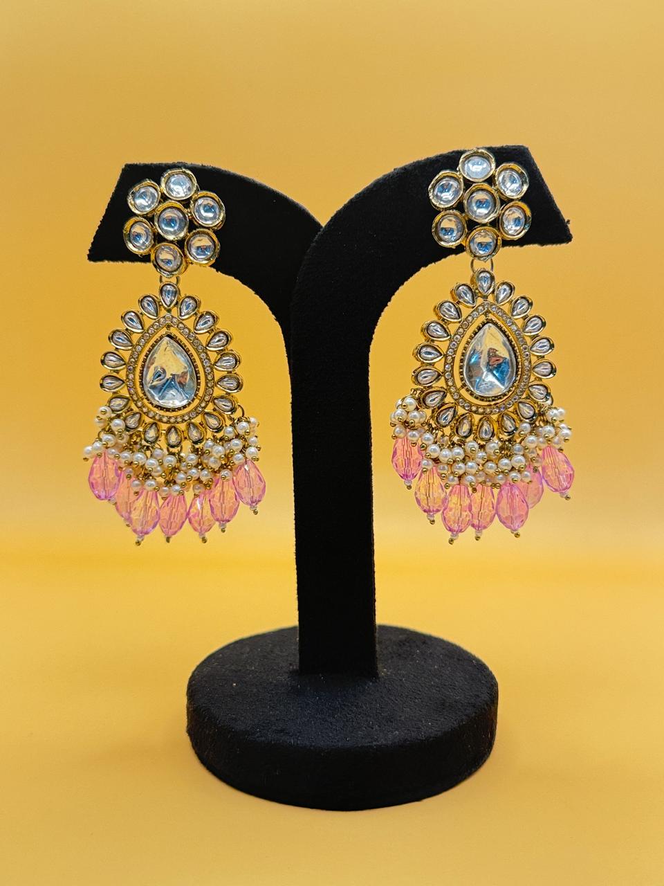 Yashvi Moissanite Pearl Earrings