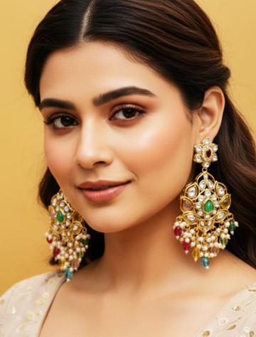 Zareen Moissanite Pearl Earrings