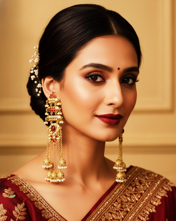 Shanaya Kashmiri Earrings Mehndi Platting