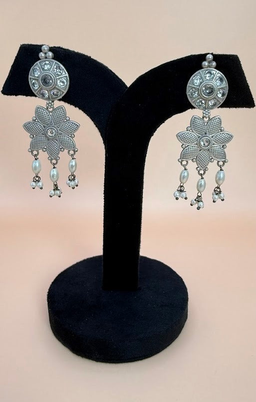 Pushpnoor Oxidized Earrings