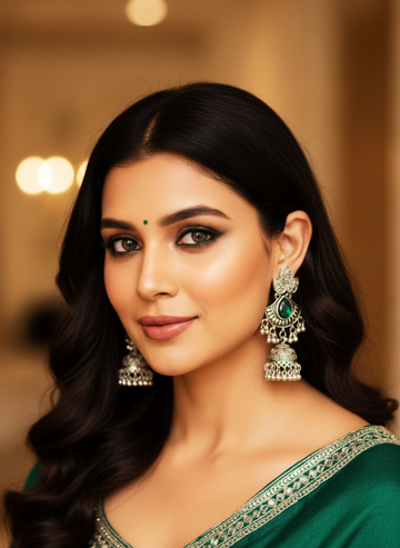 Apsara Jhumka Oxidized Earrings