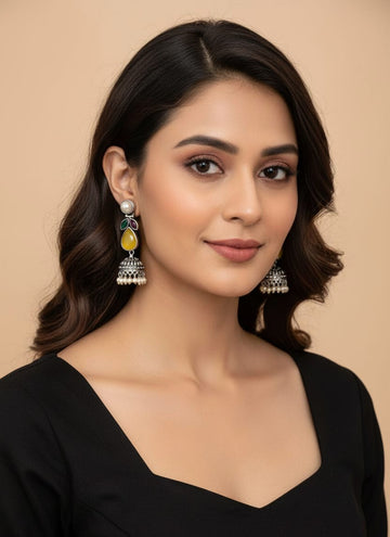 Pankhudi Oxidized Earrings