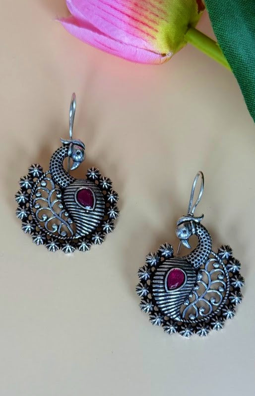Morpankh Oxidized Earrings