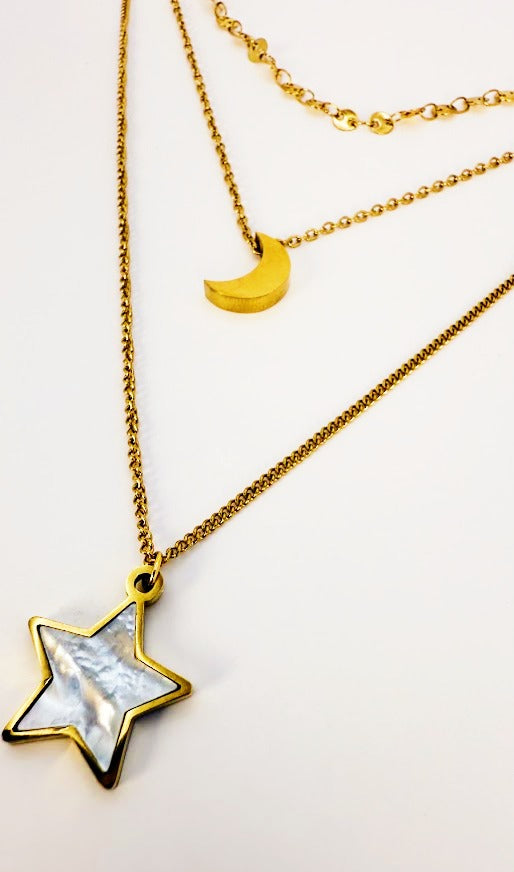 Moon and Star muse Necklace set