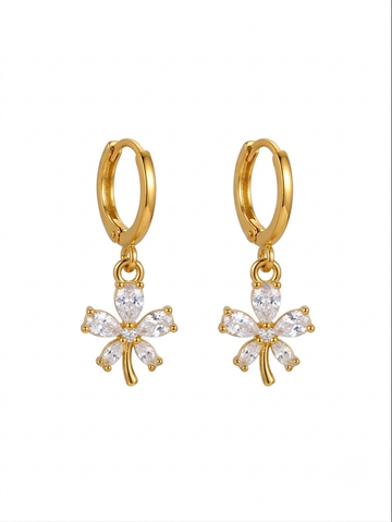 Iris Dangle Earrings 18K Gold Plated Earrings