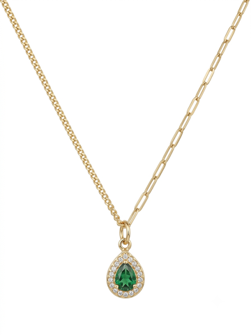 Sirinaa Emerald Necklace 18K Gold Plated