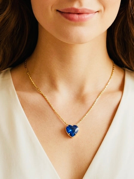 Marina heart Necklace 18K Gold Plated