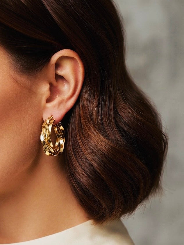 Honey-hoops Earrings 18K Gold Plated