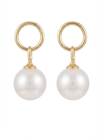 Modern Pearl Earrings 18K Gold Plated
